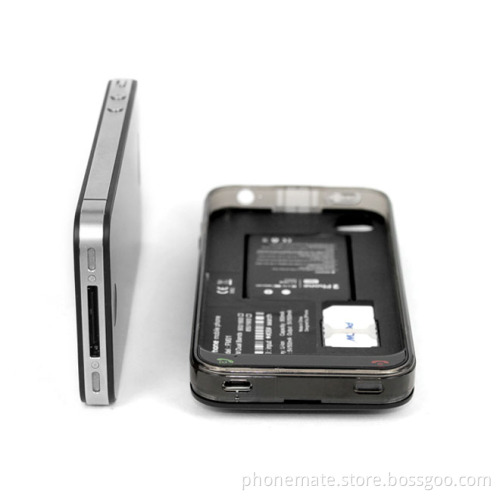 Original 800mAh Dual Sim Phone Battery Case for Mobile phone iPhone4